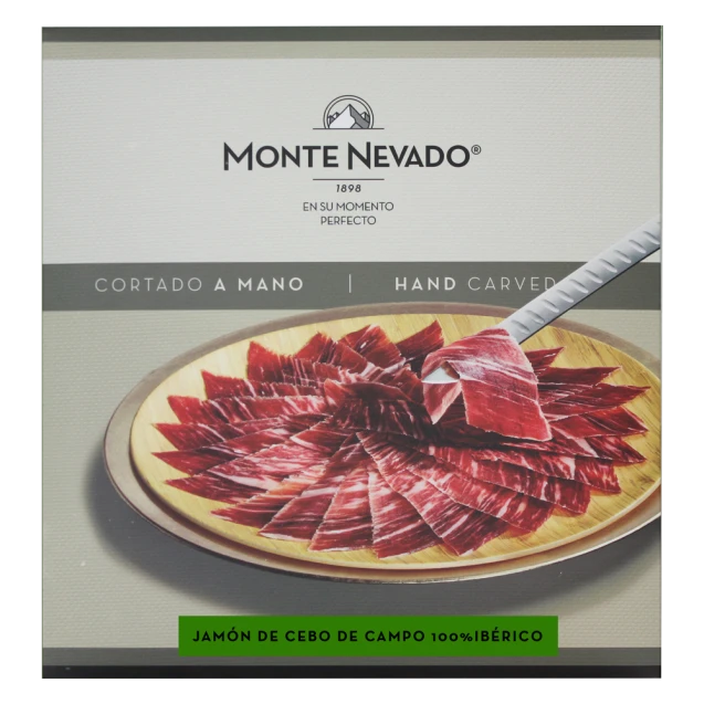 5 Sobre Jamón Ibérico Cebo Campo 100% Cortado a cuchillo (85gr) "Monte Nevado" - Imagen 1